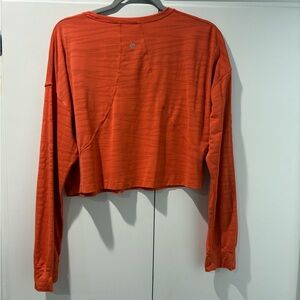 lululemon athletica Vibrant Orange Cropped top no size tag see measurements